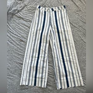 Anthropologie High Waisted Wide Leg Capri Pants